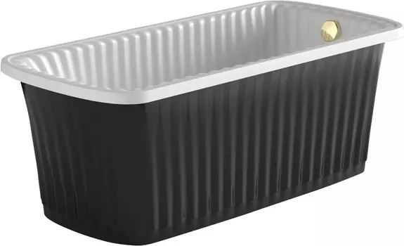 Ванна из искусственного камня Migliore Olivia 24266 174x80 черная, слив-перелив золото /24266