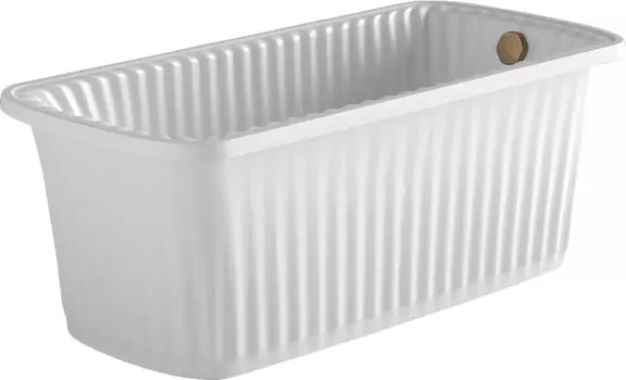 Ванна из искусственного камня Migliore Olivia 24361 174x80 белая, слив-перелив бронза /24361