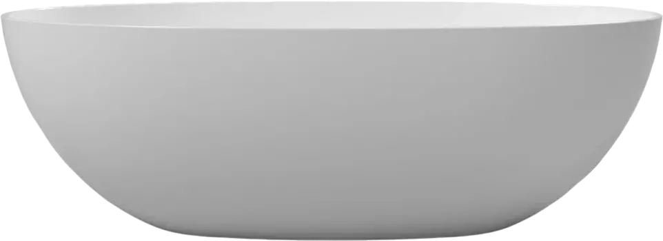 Ванна из искусственного камня WHITECROSS Diamond 170x85 см, отдельностоящая, овальная, с донным клапаном, белый глянец 0201.170087.100