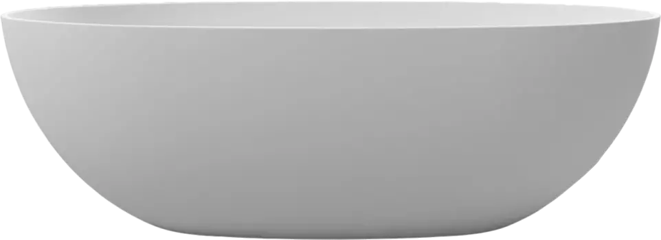 Ванна из искусственного камня WHITECROSS Diamond 170x85 см, отдельностоящая, овальная, с донным клапаном, белая матовая 0201.170087.200