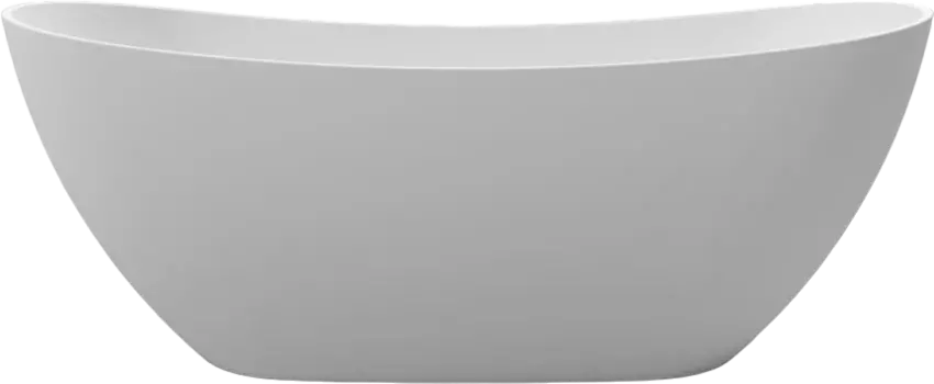 Ванна из искусственного камня WHITECROSS Onyx C 160x75 см, отдельностоящая, овальная, с донным клапаном, белая матовая 0206.160075.200