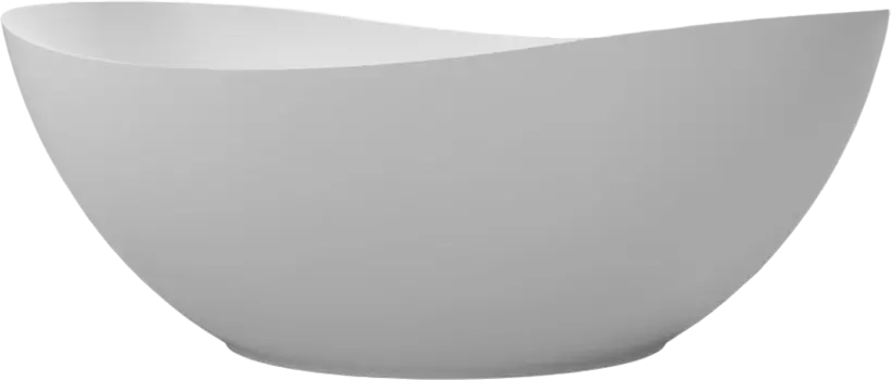 Ванна из искусственного камня WHITECROSS Ruby 170x75 см, отдельностоящая, овальная, с донным клапаном, белый глянец 0202.165075.100