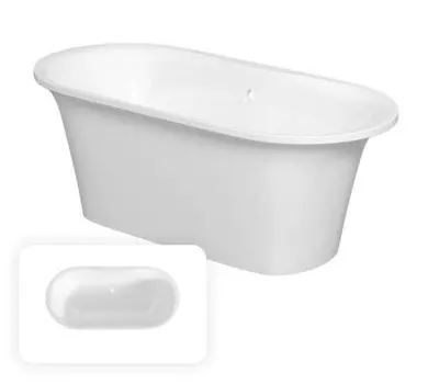 Ванна из литьевого мрамора Creto Aurora 170x80 белая, 8-1111