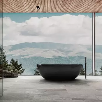 Ванна прозрачная Vincea VBT-6T01B 170x75 черная