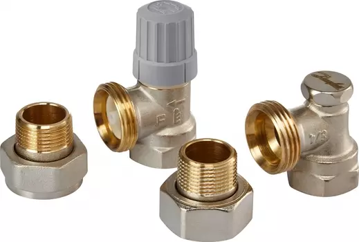 Вентиль Royal Thermo термостатический 3/4 Click, угловой, комплект НС-1281646