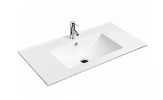 Встраиваемая сверху раковина Gid 9010e 101.5х46.5 белая 71106