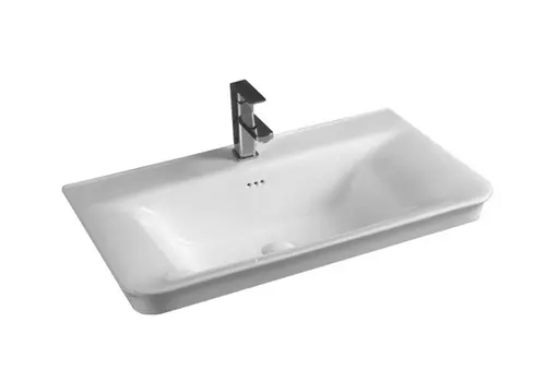 Встраиваемая сверху раковина Gid NYJ851-80 81х47 белая 71147