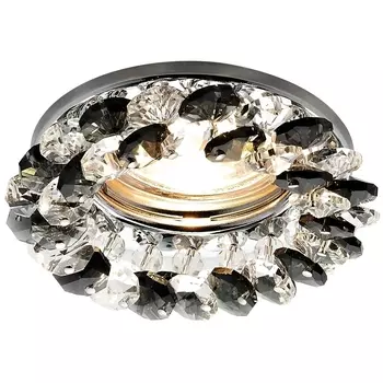 Встраиваемый светильник Ambrella light Crystal K206 BK/CH