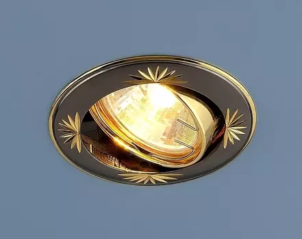 Встраиваемый светильник Elektrostandard 104A MR16 GU/GD черный/золото 4607176194289