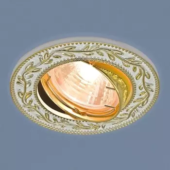 Встраиваемый светильник Elektrostandard 713 MR16 WH/GD белый/золото 4690389060717
