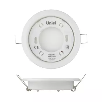 Встраиваемый светильник (UL-00005051) Uniel GX53/H2 White 10 Prom