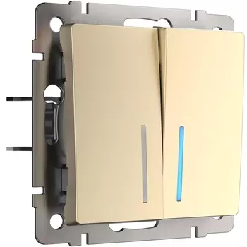 Выключатель двухклавишный Werkel шампань W1122111 4690389157165