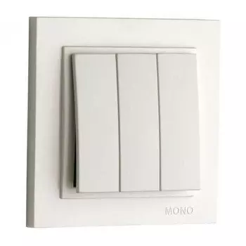 Выключатель Mono Electric Despina трехклавишный слоновая кость 102-010022-114