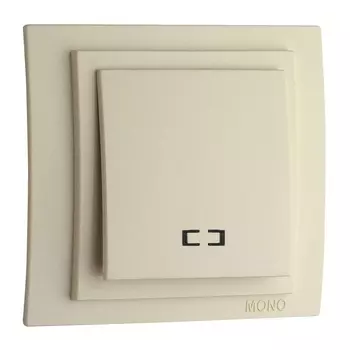 Выключатель Mono Electric Larissa одноклавишный с подсветкой крем 103-171725-101