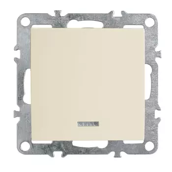 Выключатель одноклавишный Feron Stekker Эрна с подсветкой слоновая кость PSW10-9101-02 39320 /39320