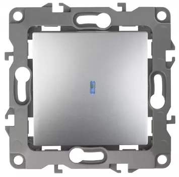 Выключатель одноклавишный с подсветкой ЭРА 12 10AX 250V 12-1102-03
