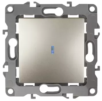 Выключатель одноклавишный с подсветкой ЭРА 12 10AX 250V 12-1102-04