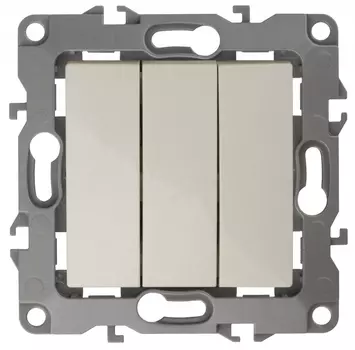 Выключатель трехклавишный ЭРА 12 10AX 250V 12-1107-02