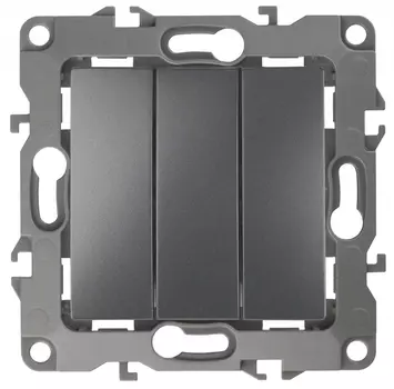 Выключатель трехклавишный ЭРА 12 10AX 250V 12-1107-12