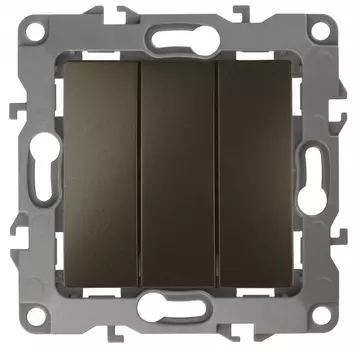 Выключатель трехклавишный ЭРА 12 10AX 250V 12-1107-13