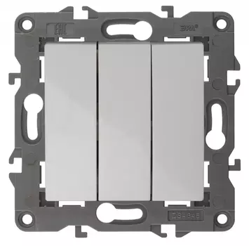 Выключатель трехклавишный ЭРА Elegance 10AX 250V 14-1107-01