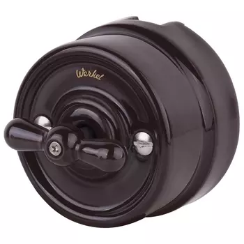 Выключатель Werkel на 4 положения двухклавишный Retro коричневый W5620014 W5620014 4690389166754
