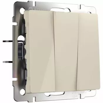 Выключатель Werkel трехклавишный слоновая кость W1130003 4690389155666