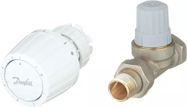 Запорный вентиль Danfoss 013G2231 1/2 с термостатом, прямой, для однотрубной системы