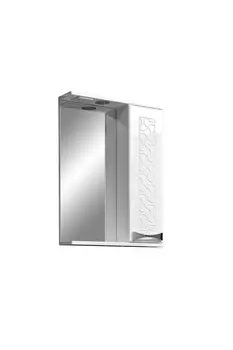Зеркальный шкаф Stella Polar Ванда 50 см,подвесной, правый, с подсветкой, белый SP-00000198