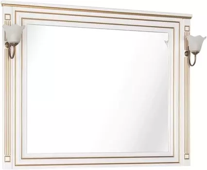 Зеркало Aquanet Паола 120 белое, золото