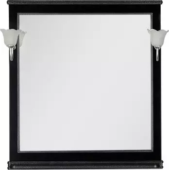 Зеркало Aquanet Валенса 90 черный краколет, серебро