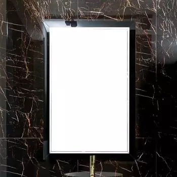 Зеркало Armadi Art Lucido 70x105 глянцевое черное, с подсветкой 567-B