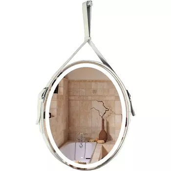 Зеркало Azario Капитан LED-00002475 61х61 с сенсорным бесконтактным выключателем, белая кожа