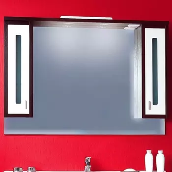 Зеркало Бриклаер Бали 120 венге, белый глянец 4627125411809