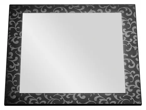 Зеркало Dreja Ornament 120 черное /59081