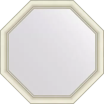 Зеркало Evoform Octagon BY 7432 71х71 белый с серебром,в багетной раме