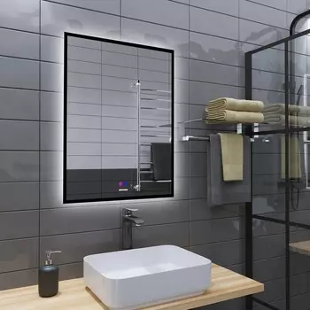 Зеркало Grossman Pragma-норма Black 60 с подсветкой, с антизапотевателем 1860802