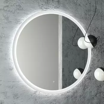 Зеркало круглое Art&Max Napoli 80 белое AM-Nap-800-DS-F-White