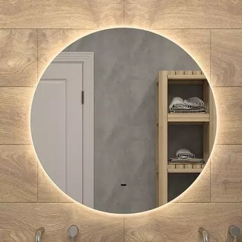 Зеркало круглое Art&Max Sanremo 100 с теплой подсветкой AM-San-1000-DS-C