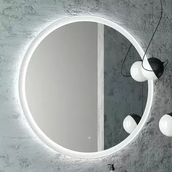 Зеркало круглое Континент Planet 100, с подсветкой, белое ЗЛП1153