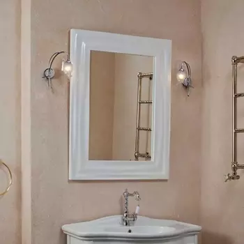 Зеркало La Beaute Classic Holly/Nicole белый глянец SHO76100LBL