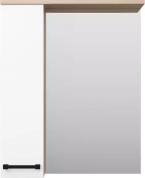 Зеркало Misty Крафт 60 L, белое, светлое дерево П-Кра-02060-011Л