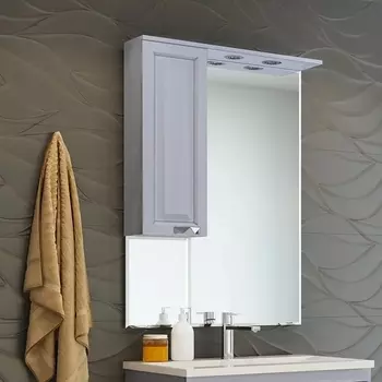 Зеркало Misty Терра L 70, серое П-Тер02070-0501Л