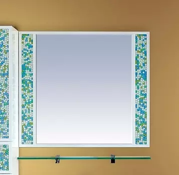 Зеркало Misty Жемчужина 75 бело-голубая мозаика П-Жем03075-328