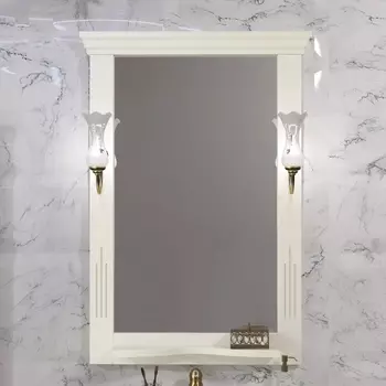 Зеркало Opadiris Риспекто 65, слоновая кость, с полкой 00-00005816