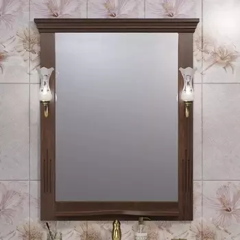 Зеркало Opadiris Риспекто 80, нагал, с полкой и выключателем 00-00007061