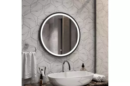 Зеркало Relisan ALISA BLACK 60х60 с подсветкой Гл000026094