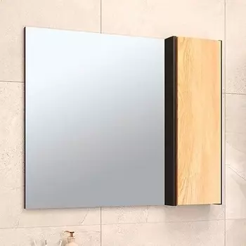 Зеркало Runo Мальта 85, дуб, черный 00-00001103