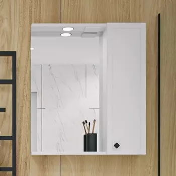 Зеркало Runo Римини 65 белое, R 00-00001256