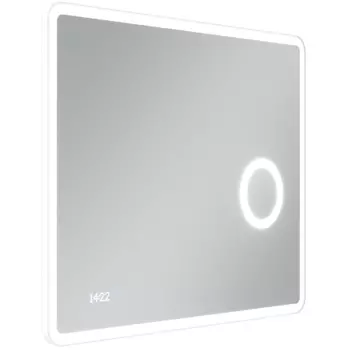 Зеркало Sancos Arcadia 1.0 90х70 с подсветкой, часами, увеличительным зеркалом AR1.900